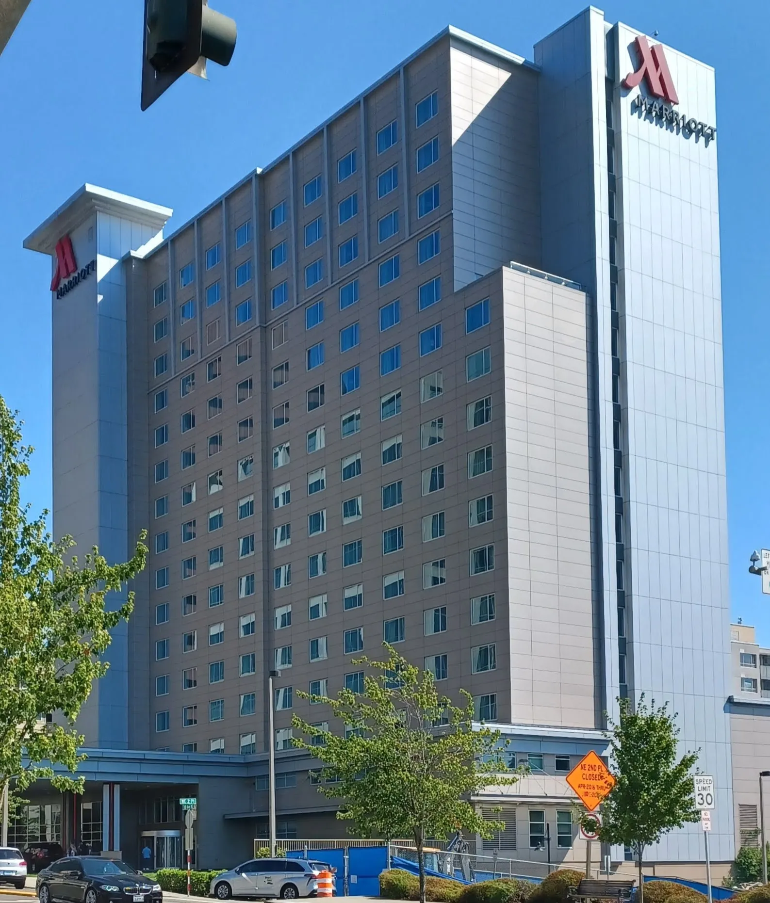 Seattle Marriott Bellevue tower in downtown Bellevue